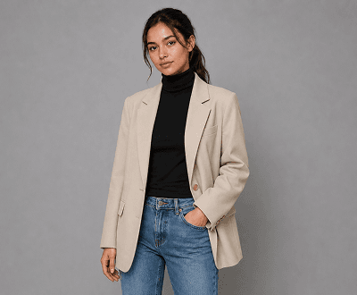 Fashion photo after AI top swap—new shirt or jacket applied