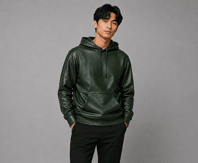 Fashion garment after AI color transformation—new color and fabric applied