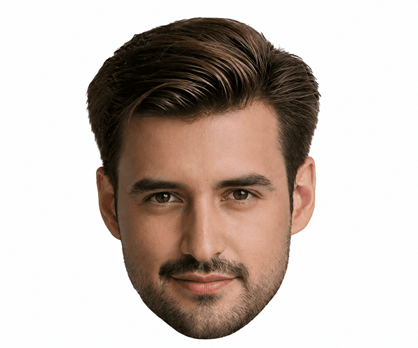 Transparent face cutout ready for design projects