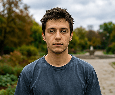 Vibrant portrait after AI Face Enhancer color enhancement