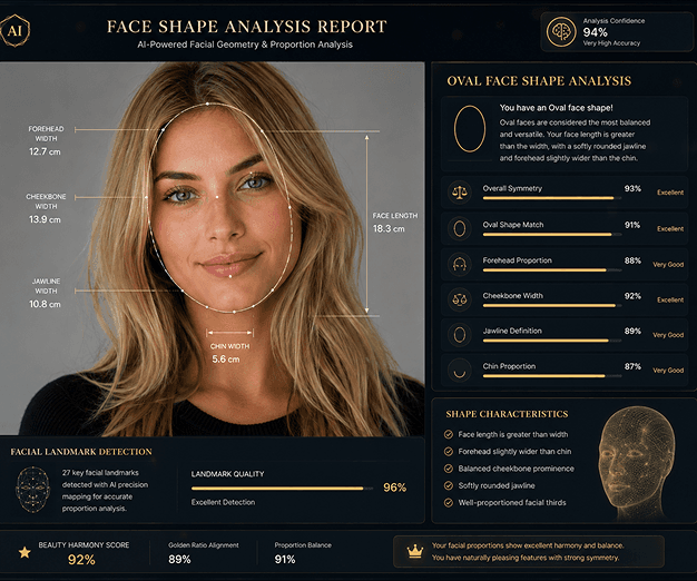 Portrait with AI Face Reader face reading result