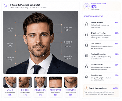 Photo after AI Face Reader structure reading result
