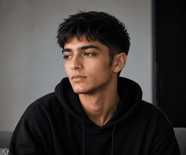 Portrait after realistic AI hairstyle change