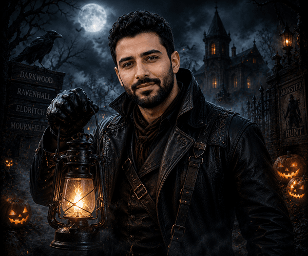Portrait after AI Halloween generator transformation