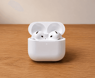 Product photo with expanded background providing space for text and design elements