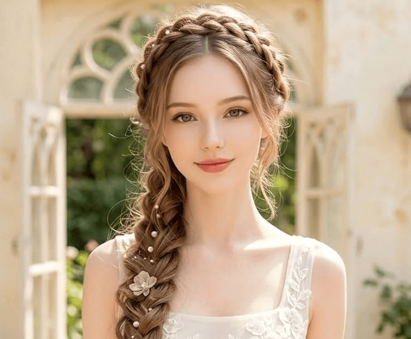 Portrait after AI makeup generator bridal makeup result