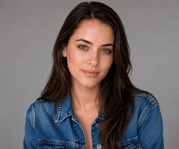 Portrait after AI applies chosen makeup style