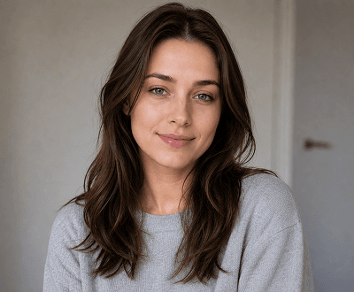 Portrait after AI makeup generator natural everyday makeup result