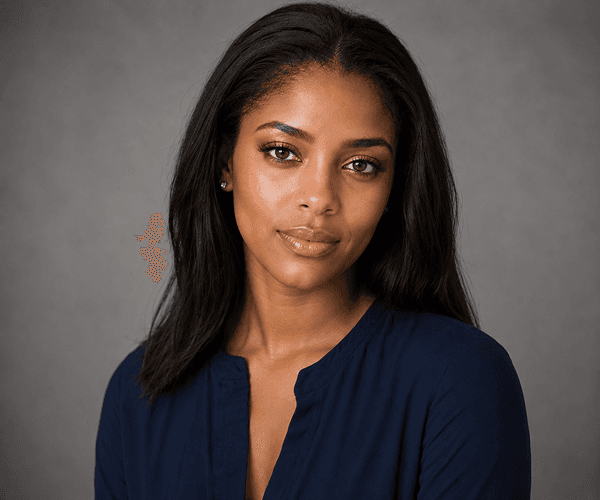 Portrait after AI makeup generator transformation