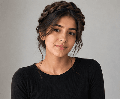 Portrait after AI hairstyle color and length edit
