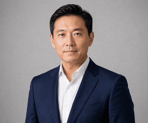 Professional headshot after skin tone change maintaining professional quality