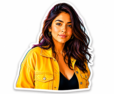 Creative image converted into a professional sticker design