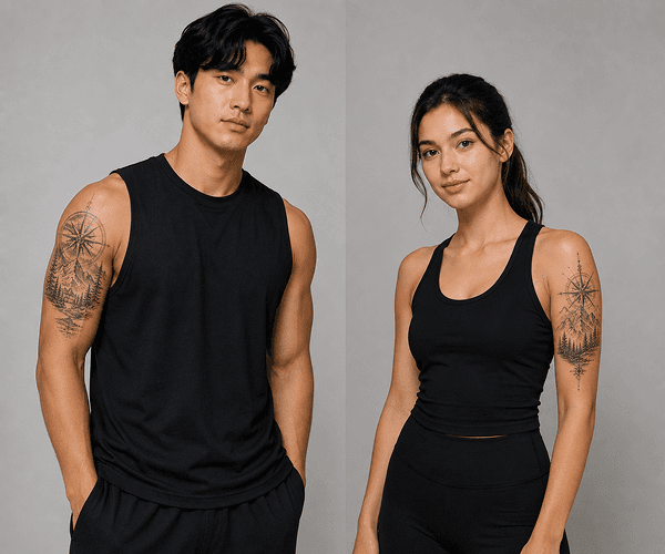 Female forearm after AI-generated tattoo design with accurate feminine proportions