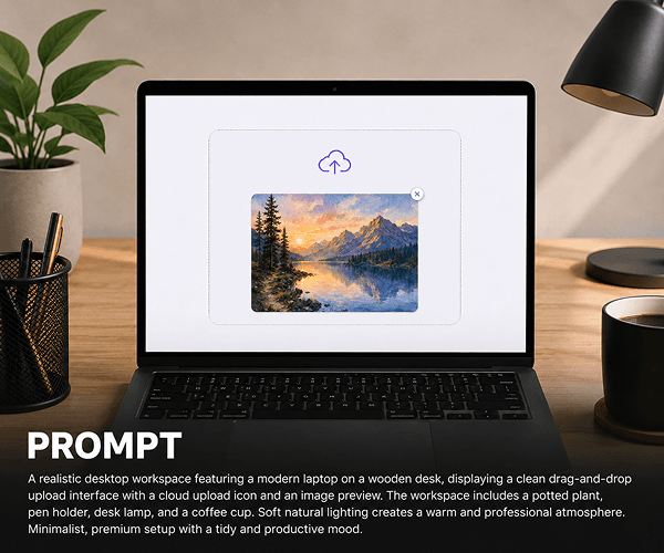 Image successfully uploaded and ready for prompt generation